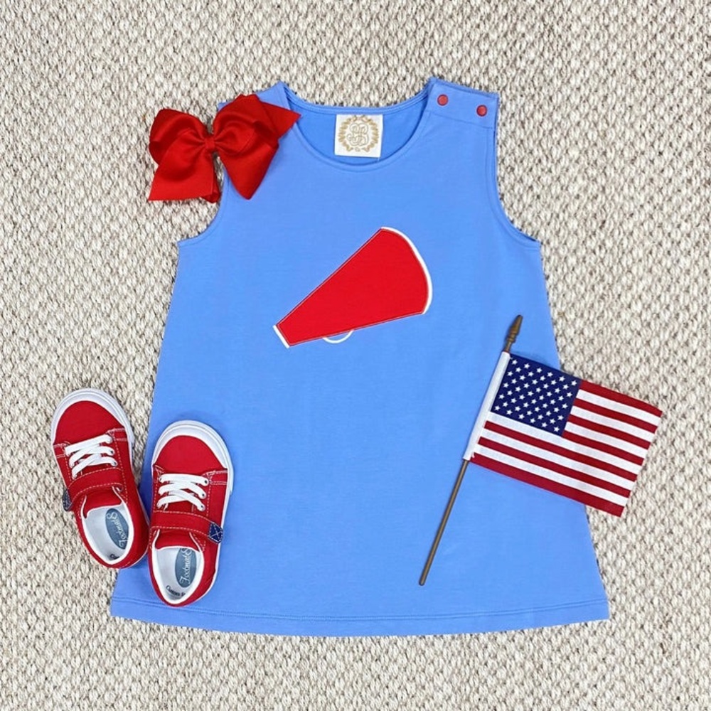 TBBC Clementine Jumper Barbados Blue With Richmond Red Megaphone Applique